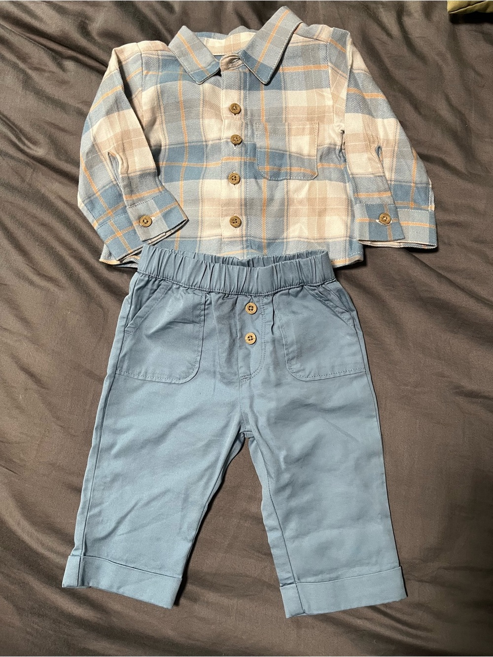 Cloud Island Newborn Button Up Outfit Baby Boy